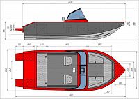 Алюминиевая лодка Триера 460 Боурайдер Комфорт №1303