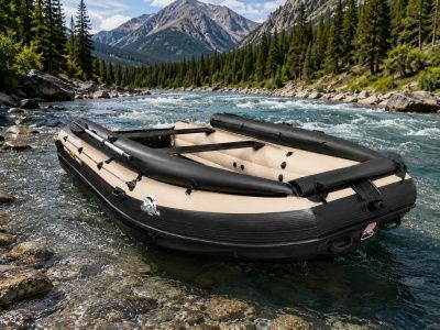 Лодка надувная Solar 480 ROSICH Jet Tunnel Expedition Светло-Бежевый/Графит