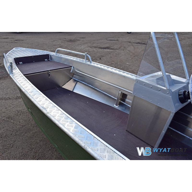 Алюминиевая лодка Wyatboat - 390 У с консолью в Екатеринбурге