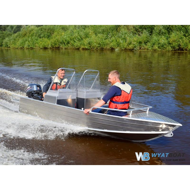 Алюминиевая лодка Wyatboat - 390 М с консолями в Екатеринбурге