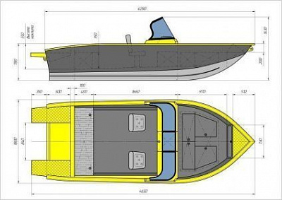 Алюминиевая лодка Триера 420 Фиш Комфорт №02427
