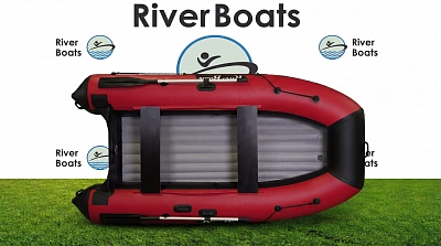 Лодка надувная River Boats RB - 350 НДНД Черно-Красный