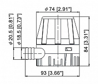 Помпа осушительная, 12 В, 450GPH (1703.25 л/ч)