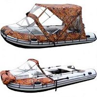 Тент - трансформер для лодки RB - 390 (серый)