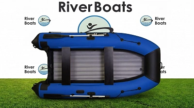 Лодка надувная River Boats RB - 350 НДНД Черно-Синий