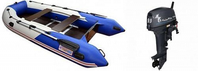 Лодка надувная Стелс 355+ Лодочный мотор ALLFA CG Т 9.9 MAX