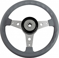 Рулевое колесо DELFINO обод серый, спицы серебряные д. 340 мм