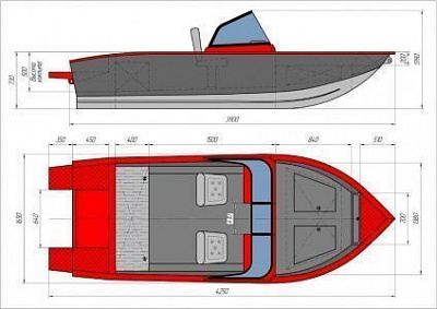 Алюминиевая лодка Триера 390 Фиш Комфорт №1639