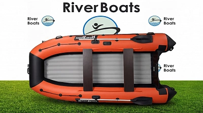 Лодка надувная River Boats RB - 390 НДНД Черно-Оранжевый