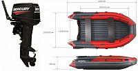 Лодка надувная Reef Skat Тритон 400 NDFi+ Лодочный мотор Mercury ME - 30 M