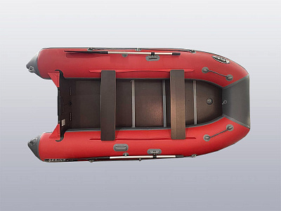 Лодка надувная Big Boat Bering (Беринг) 340 К красный/серый