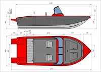 Алюминиевая лодка Триера 420 Фиш Комфорт №02430