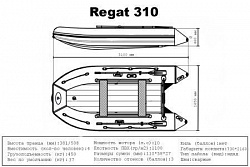 Лодка надувная Big Boat Regat (Регат) 310 белый/черный