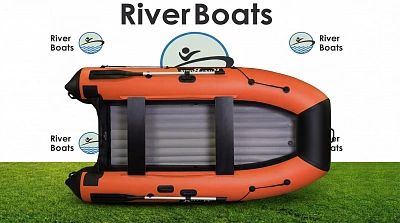Лодка надувная River Boats RB - 350 НДНД Черно-Оранжевый