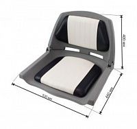 Кресло мягкое складное синий - белый