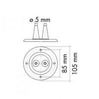 Уплотнитель для 2-х тросов управления белый, д. 105 мм