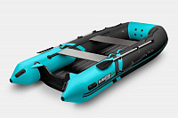 Лодка надувная Gladiator E 420 S черно/бирюзовый