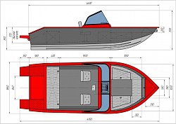 Алюминиевая лодка Триера 460 Боурайдер Комфорт №1303