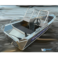 Алюминиевая лодка Wyatboat - 390 У с консолями