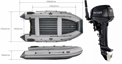 лодка Reef 390 F НД Тритон  + мотор Parsun T 9,9 BMS