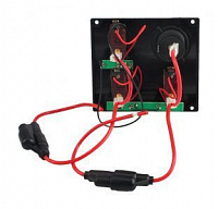 Панель бортового питания с разъемом прикуривателя и диодной индикацией, 3 переключателя