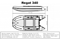 Лодка надувная Big Boat Regat (Регат) 340 мятно/черный