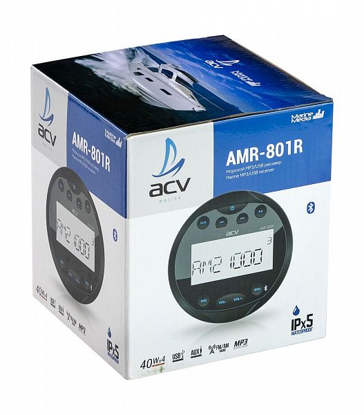 Аудиосистема ACV, черный, USB/SD/FM/AM/4*40 Вт