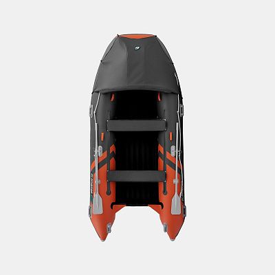 Лодка надувная Gladiator E 380 PRO оранжево/темносерый