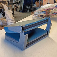 Кресло складное малое серо - синий