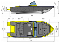 Алюминиевая лодка Триера 540 Про