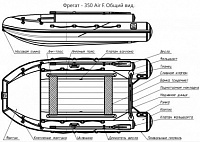 Лодка надувная Фрегат 420 Air F НДНД с фальшбортом