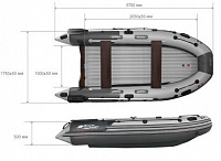 Лодка надувная Reef Skat Тритон 370 пластиковый транец