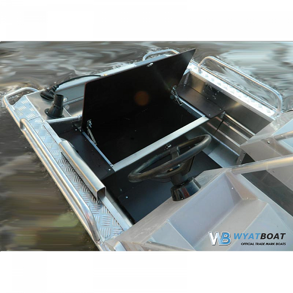 Алюминиевая лодка Wyatboat - 390 У с консолями