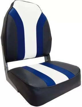 Кресло складное с мягкими накладками цвет угольный/синий/белый