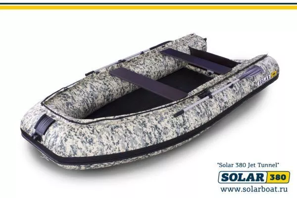 Лодка надувная Solar 380 Jet Tunnel пиксель